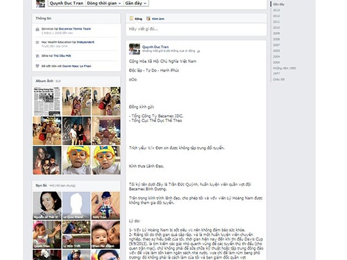 Thay tro Ly Hoang Nam thong bao khong len tuyen qua Facebook hinh anh