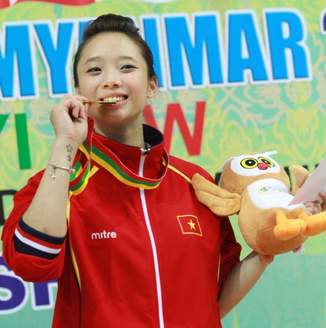 Nhat ky SEA Games: Wushu dua Viet Nam vao top 3 hinh anh