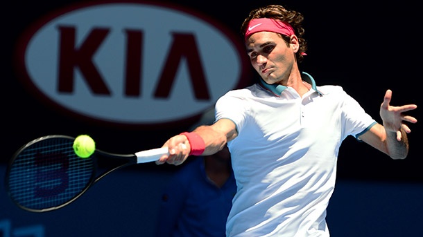 Federer khoi dau toc hanh tai Australia Open hinh anh