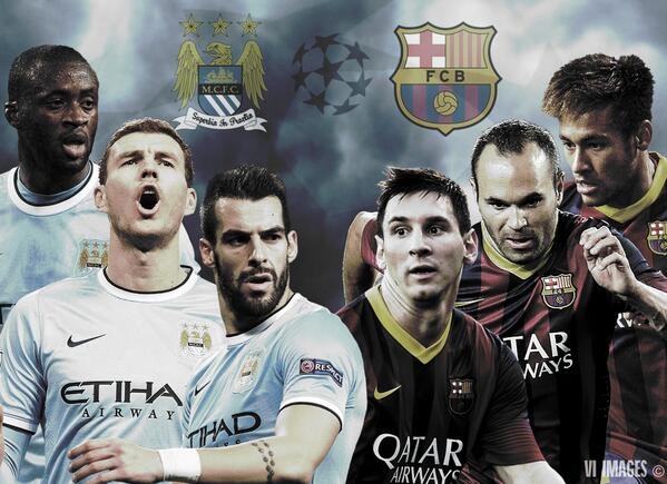 Doi hinh trong mo ket hop giua Man City - Barca hinh anh