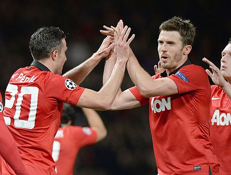 Carrick là cầu thủ chuyền bóng nhiều nhất mà tốt nhất của M.U tại Champions League nhưng vẫn quá lép vế so với Bayern.
