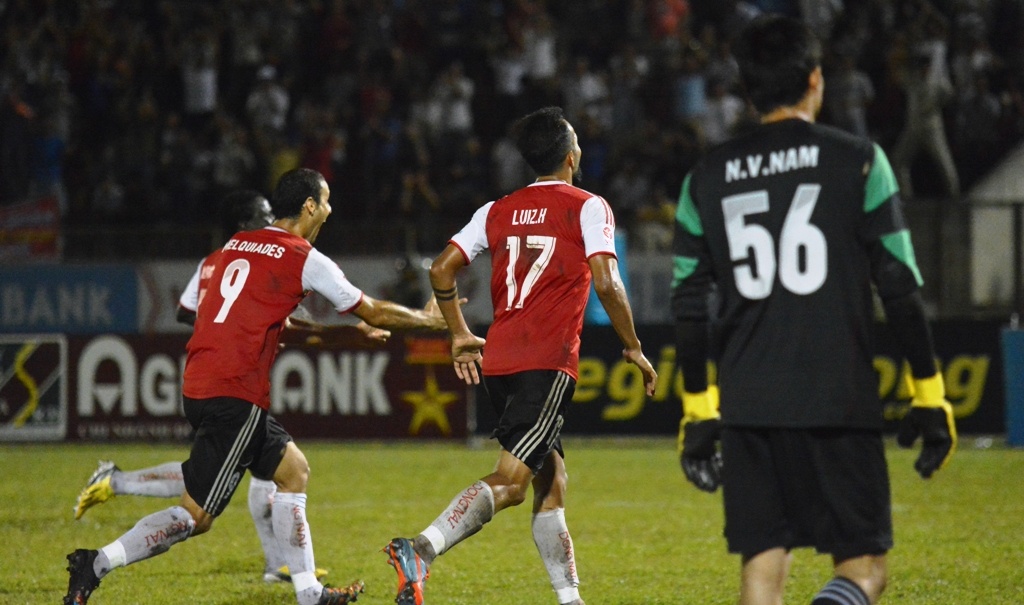 Hàng công của Đồng Nai chơi rất thăng hoa ở trận đấu này.
