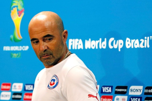 Jorge Sampaoli kêu gọi sự can đảm của các cầu thủ Chile khi chống lại chủ nhà Brazil.