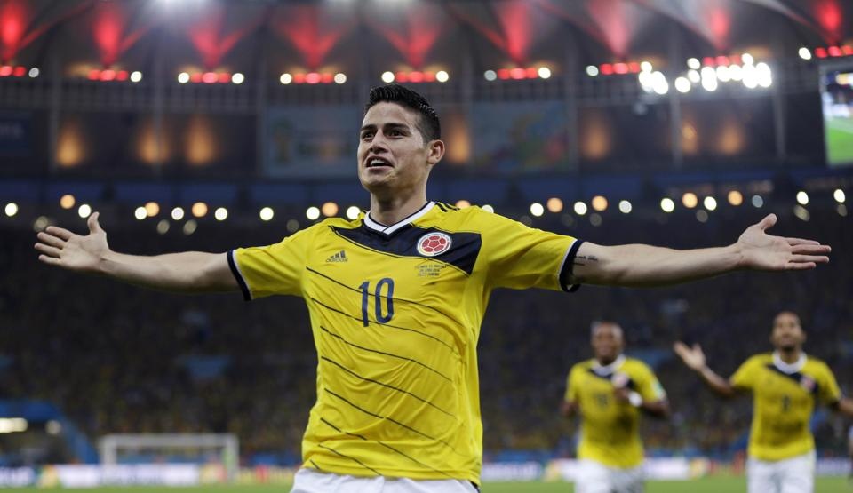 M.U tung bo James Rodriguez de chieu mo Bebe hinh anh