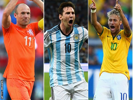 Messi, Neymar, Robben tranh Qua bong vang World Cup hinh anh