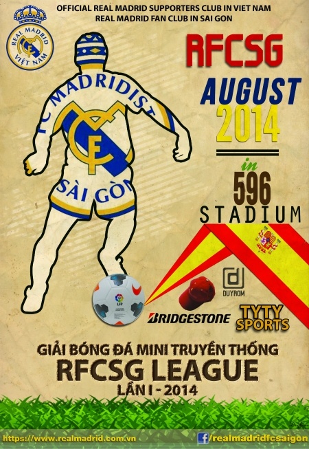 RFCSG League lần 1 là giải đấu khởi động cho mùa giải mới của Hội CĐV Real Madrid tại Sài Gòn.