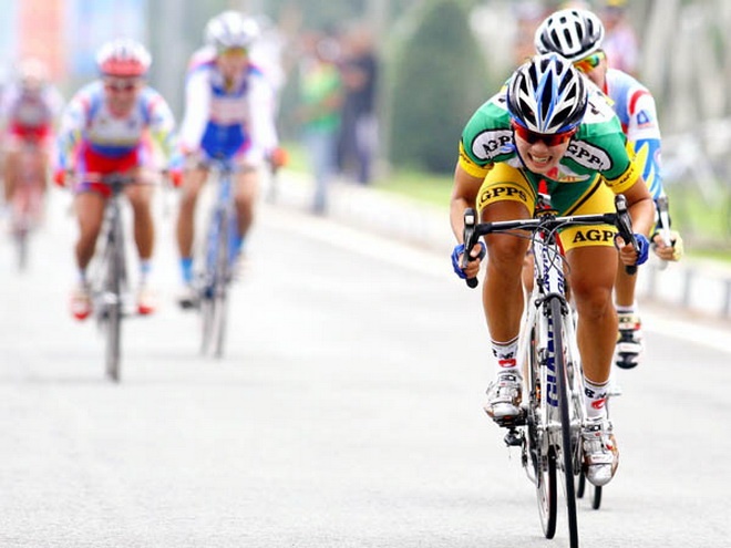 Nguyễn Thị Thật là tay đua nữ số 1 Việt Nam. Cô được đầu tư lớn và thi đấu thành công tại ASIAD năm nay. Ảnh: Dương Thu.