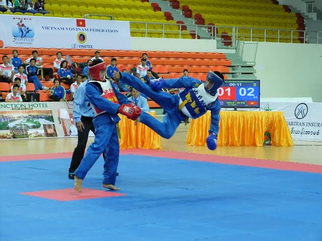 Viet Nam ap dao tai giai vovinam Dong Nam A hinh anh