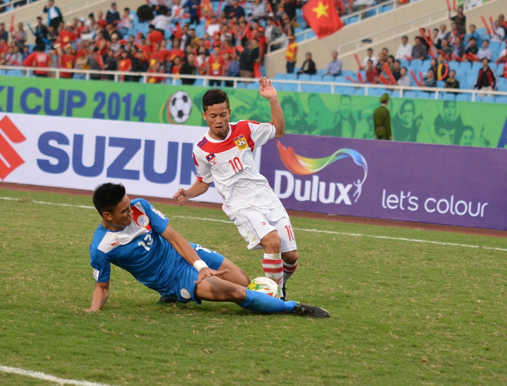 Vongchiengkham là cầu thủ mà hàng thủ ĐTVN phải hết sức cảnh giác. Ảnh: Hoàng Tâm.