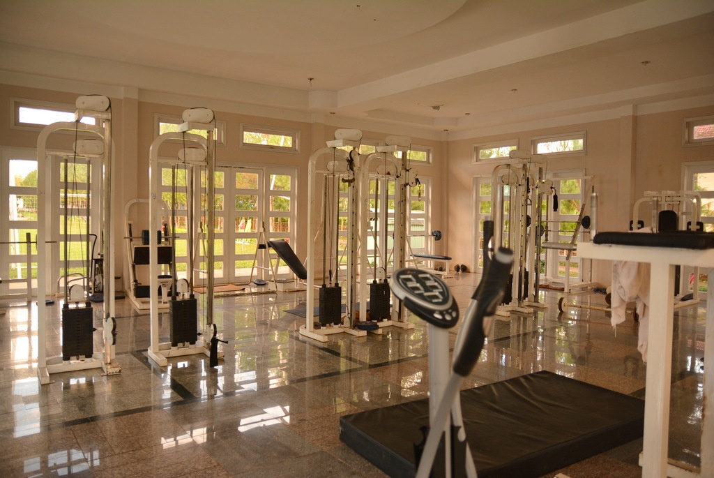 Phòng tập thể lực của các cầu thủ.