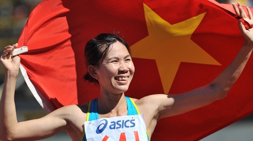 ‘Co gai vang’ dien kinh Truong Thanh Hang giai nghe hinh anh