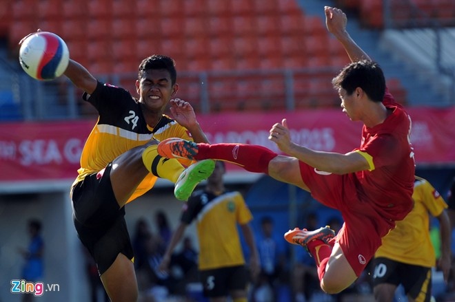 Công Phượng ghi một bàn góp công vào chiến thắng 6-0 của U23 Việt Nam trước U23 Brunei.