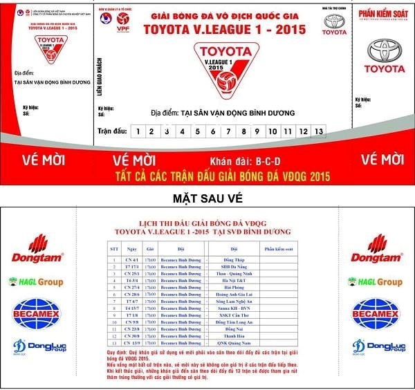 Ban tổ chức sân Gò Đậu đã phát hành một số lượng vé mời ở các khán đài B, C, D kể từ đầu giải. A