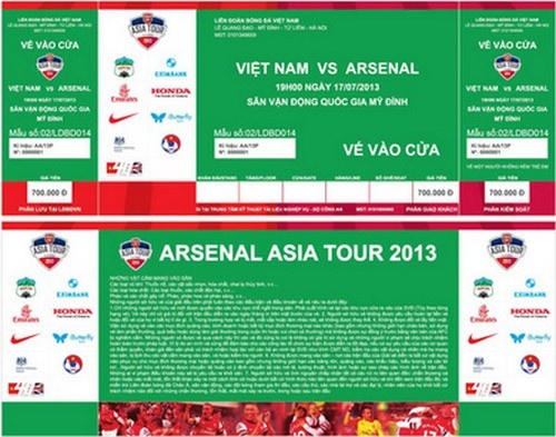 Giá vé xem Man City đắt hơn vé xem Arsenal thi đấu hè năm 2013.