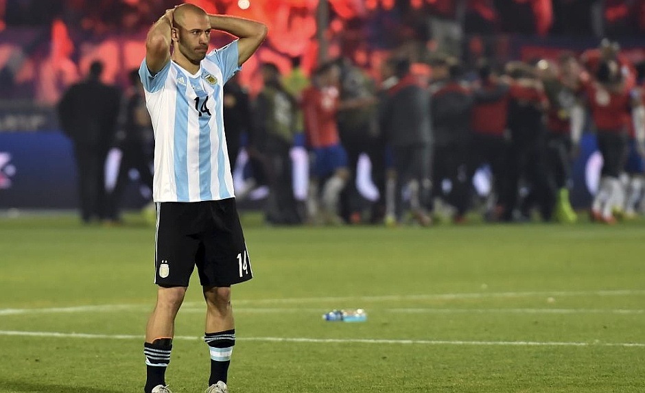 Mascherano đã cùng Argentina thất bại trong 4 trận chung kết lớn.