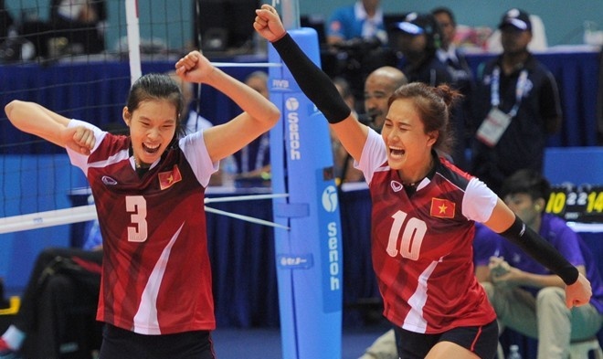 Tuyen nu Viet Nam ra quan thang loi o VTV Cup hinh anh