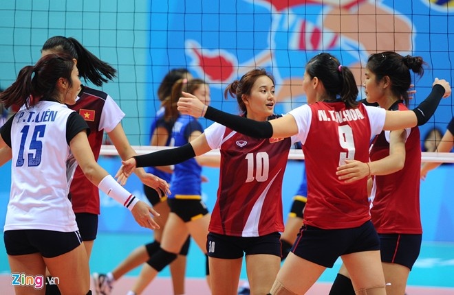 Sức trẻ đang giúp tuyển bóng chuyền nữ Việt Nam thi đấu thành công ở VTV Cup năm nay khi toàn thắng 5 trận ở vòng bảng. Ảnh: Anh Tuấn.