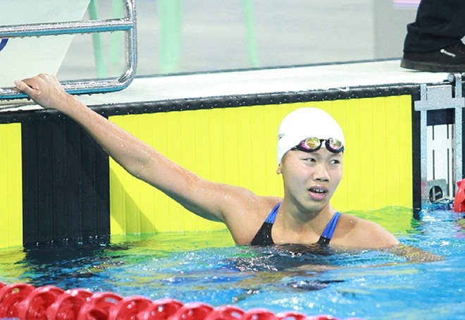 Anh Vien dung buoc o ban ket 200 m hon hop nu giai the gioi hinh anh