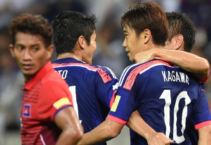 Nhật Bản chỉ giành chiến thắng 3-0 trước Campuchia bởi các chân sút phung phí quá nhiều cơ hội.
