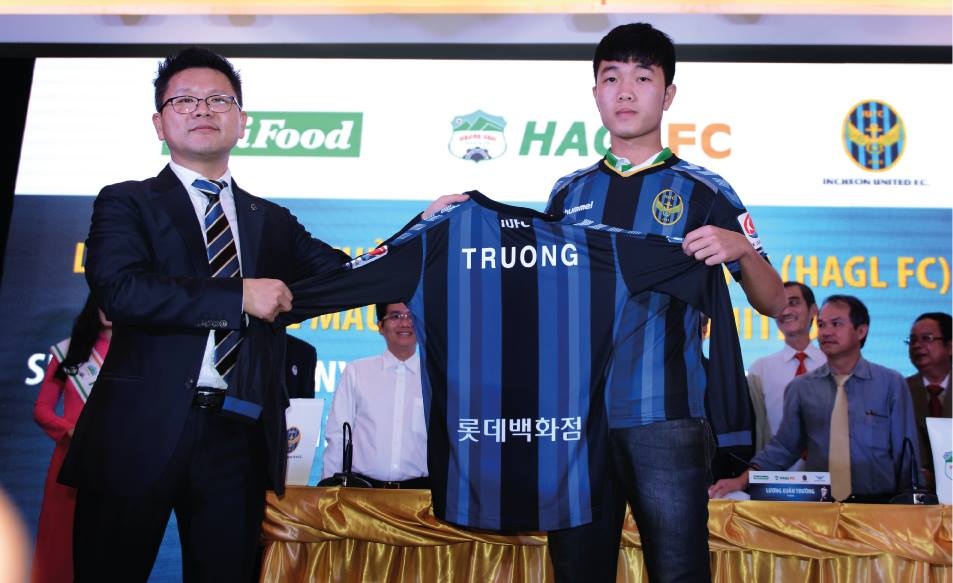 Hình ảnh fanpage CLB Incheon United đăng tải kèm theo bản tin ngắn giới thiệu về Xuân Trường. Ảnh: Fanpage Incheon FC