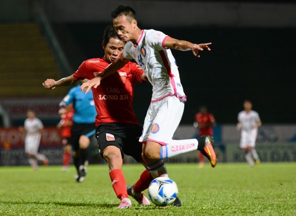Long An thang CLB Sai Gon 1-0 anh 1