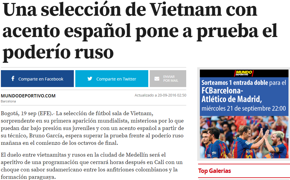 Trận futsal Việt Nam vs Nga ngày 21/9 ảnh 1 Tran futsal Viet Nam vs Nga ngay 21/9 anh 1