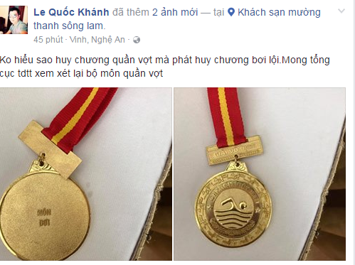 Trao nhầm huy chương tại giải quần vợt ảnh 1 Trao nham huy chuong tai giai quan vot anh 1