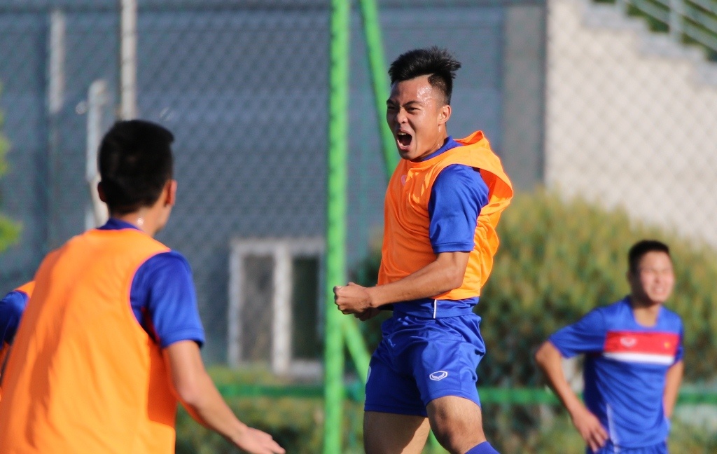 U20 Viet Nam tap luyen chieu 14/5 anh 4