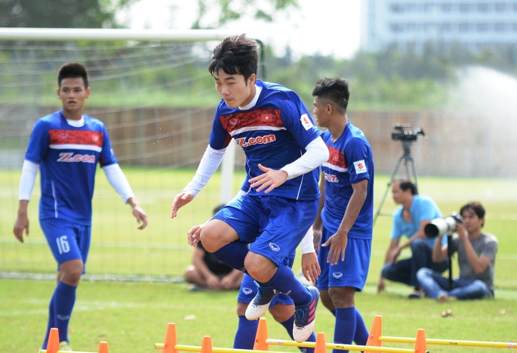 U22 Viet Nam tap sang 14/7 anh 1