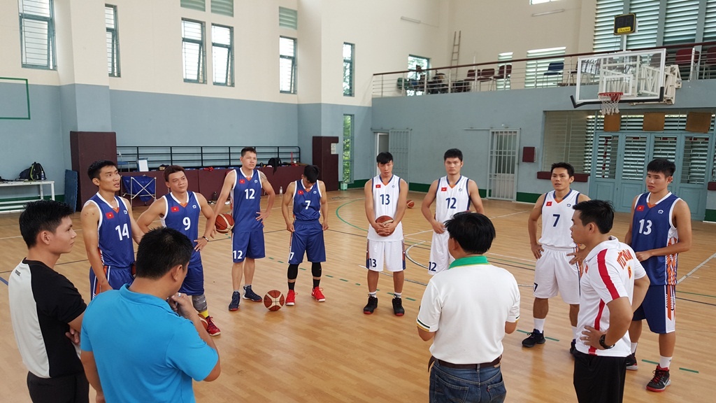 Bóng rổ Việt Nam dự SEA Games 29 ảnh 1 Bong ro Viet Nam du SEA Games 29 anh 1