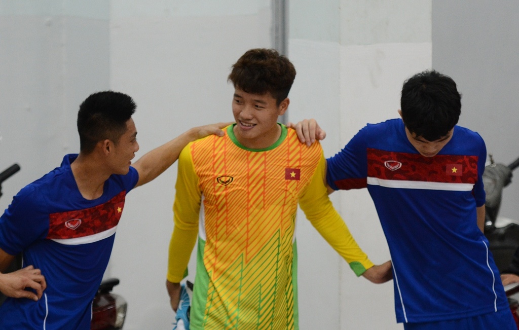 U22 Viet Nam tap luyen chieu 18/7 anh 2