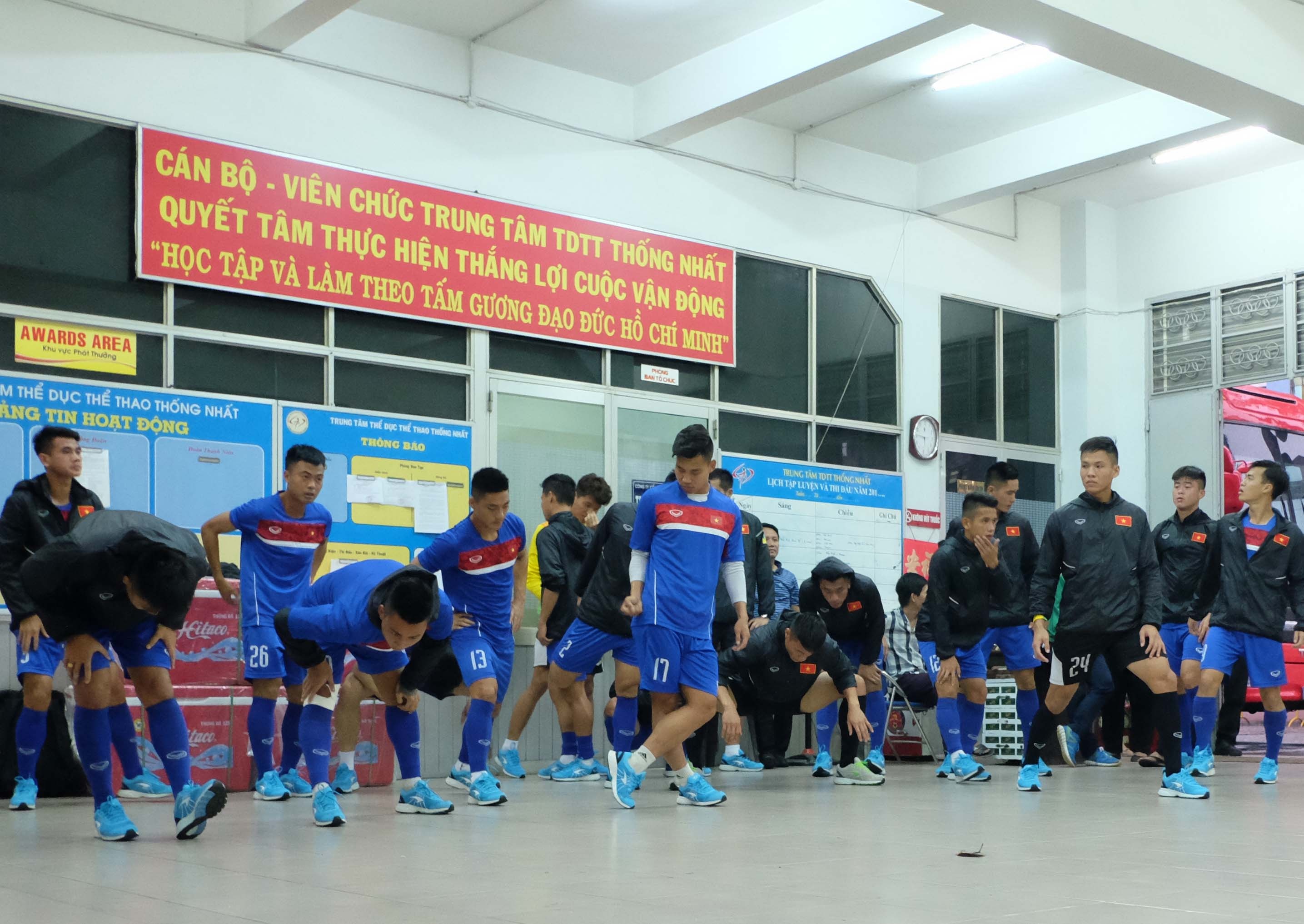 U22 Viet Nam tap luyen chieu 18/7 anh 1