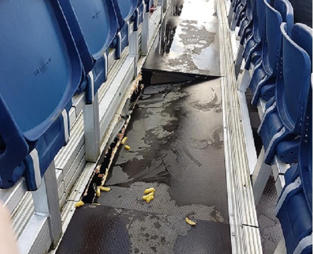 Ba nguoi xem cricket tai Anh bi thuong khi san ghe ngoi bat ngo bi sap hinh anh