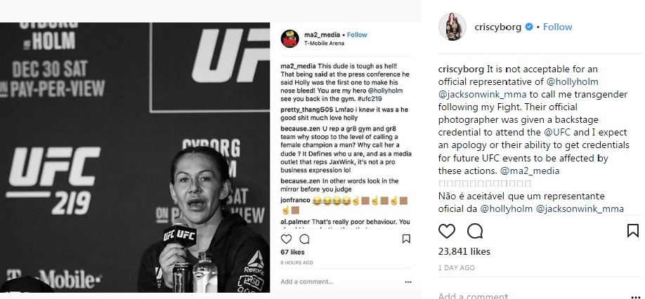 Gọi nữ võ sĩ số 1 thế giới là đàn ông,  phóng viên thể thao gặp họa ảnh 3 Goi nu vo si so 1 the gioi la dan ong,  phong vien the thao gap hoa anh 3