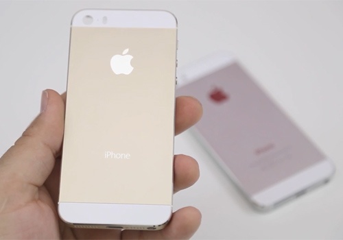 Can canh iPhone 5S ban mau vang champagne hinh anh
