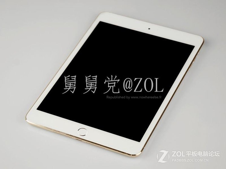 Lo anh iPad mini 2 mau vang, co nhan dien van tay hinh anh