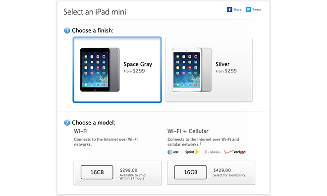 iPad mini ban mau xam da co mat tren Apple Store hinh anh
