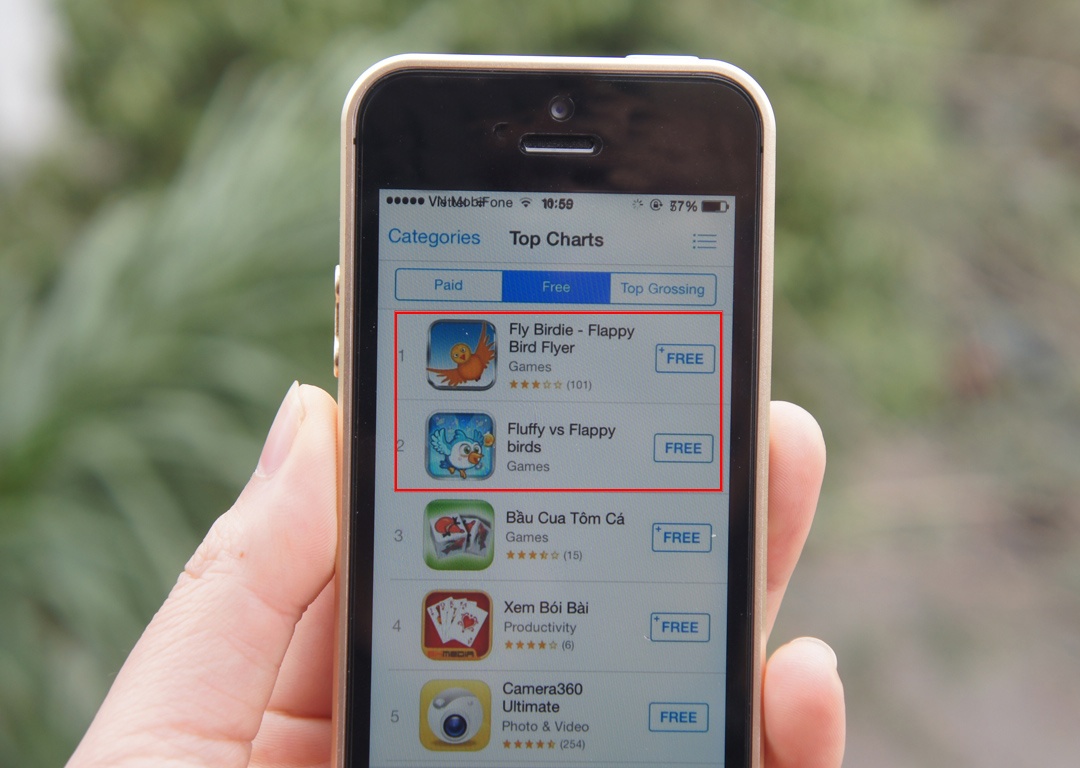 Game an theo Flappy Bird leo ngoi dau App Store tai Viet Nam hinh anh