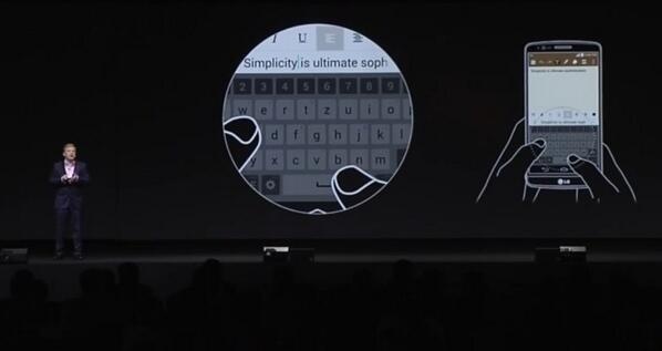 Qua thử nghiệm, trải nghiệm gõ phím trên G3 nhanh hơn 70% so với cách gõ thông thường trên màn hình cảm ứng.