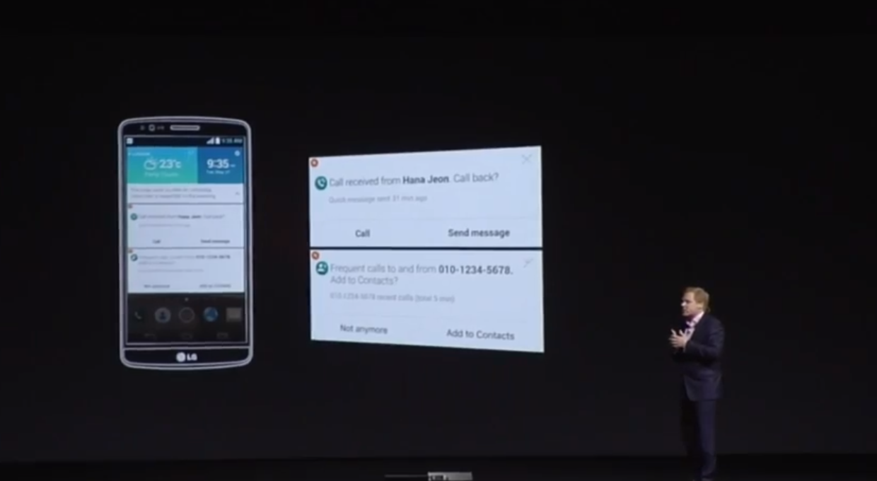 Smart Notice giống như một trợ lý ảo, có thể đưa ra các thông báo dựa trên thói quen của người dùng. Chẳng hạn, máy sẽ liên tục nhắc nhở nếu người dùng có một cuộc gọi nhỡ chưa trả lời.