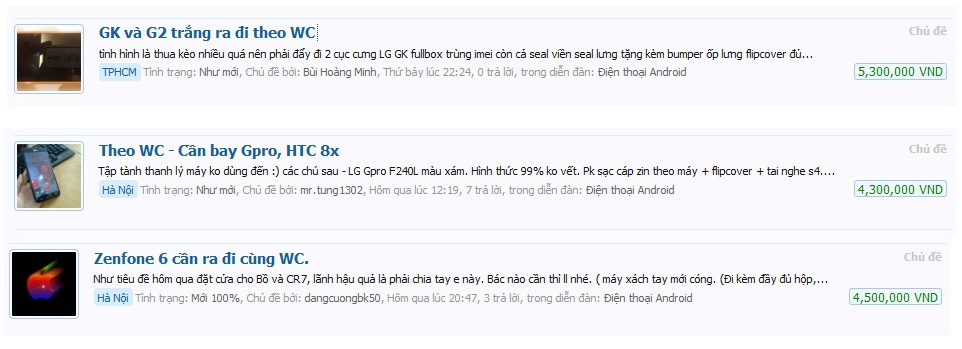 Rất dễ tìm thấy những box rao bán smartphone như thế này trong mùa World Cup.