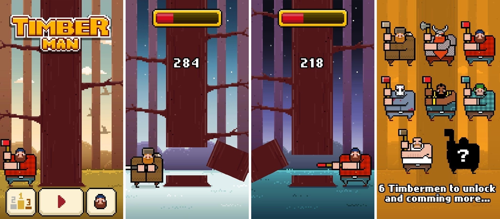 Giao dien choi game Timberman hinh anh