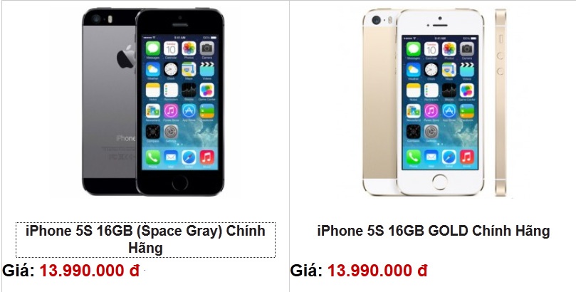 Một cửa hàng tại Hà Nội bán iPhone 5S xách tay giá 13,9 triệu đồng kèm nhiều khuyến mại lớn.
