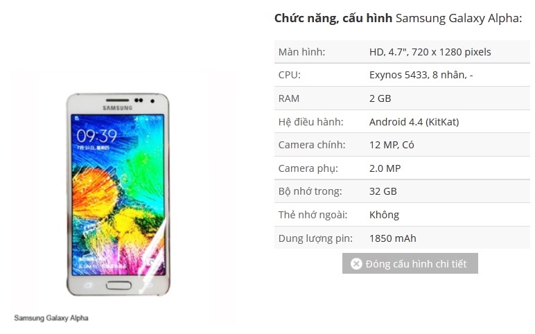 Nhieu nha ban le VN dang tai thong tin ve Galaxy Alpha hinh anh