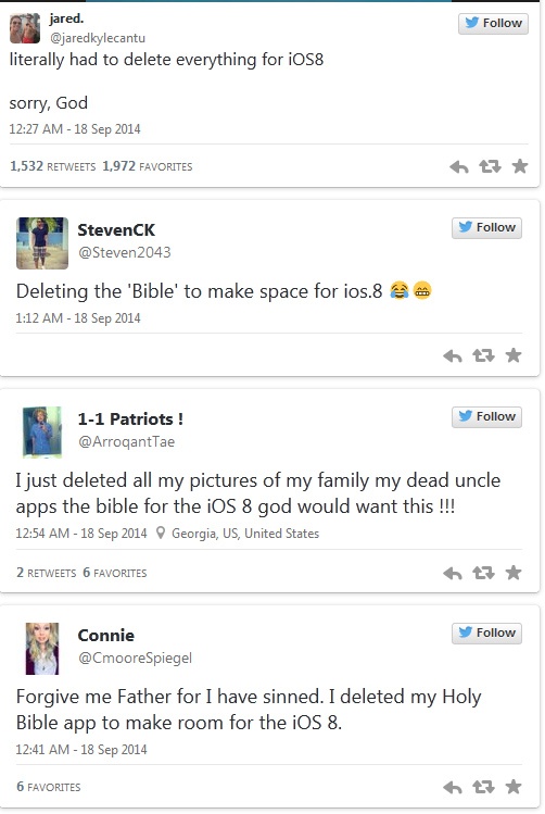 iFan liên tục kêu la về việc họ phải xóa nhiều dữ liệu quan trọng để giải phóng bộ nhớ iPhone, iPad trước khi cập nhật iOS 8.