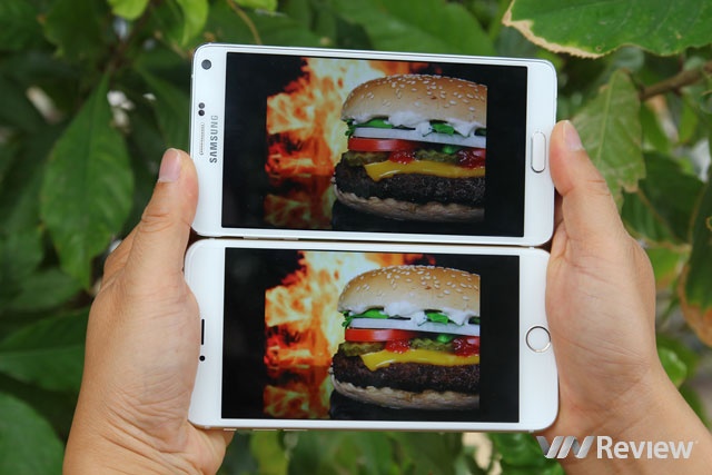 Note 4 có màn hình lớn, nét và màu sắc trung thực