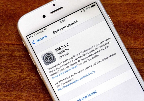 Apple tung ban iOS 8.1.2 khac phuc mot so loi nho hinh anh