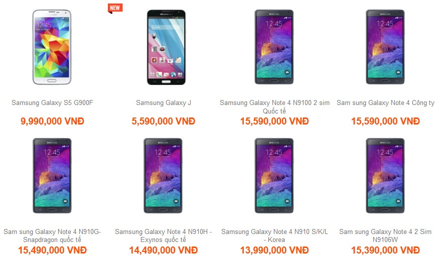 Có ít nhất 5 bản Samsung Galaxy Note 4 xách tay khác nhau đang được bán tại Việt Nam.