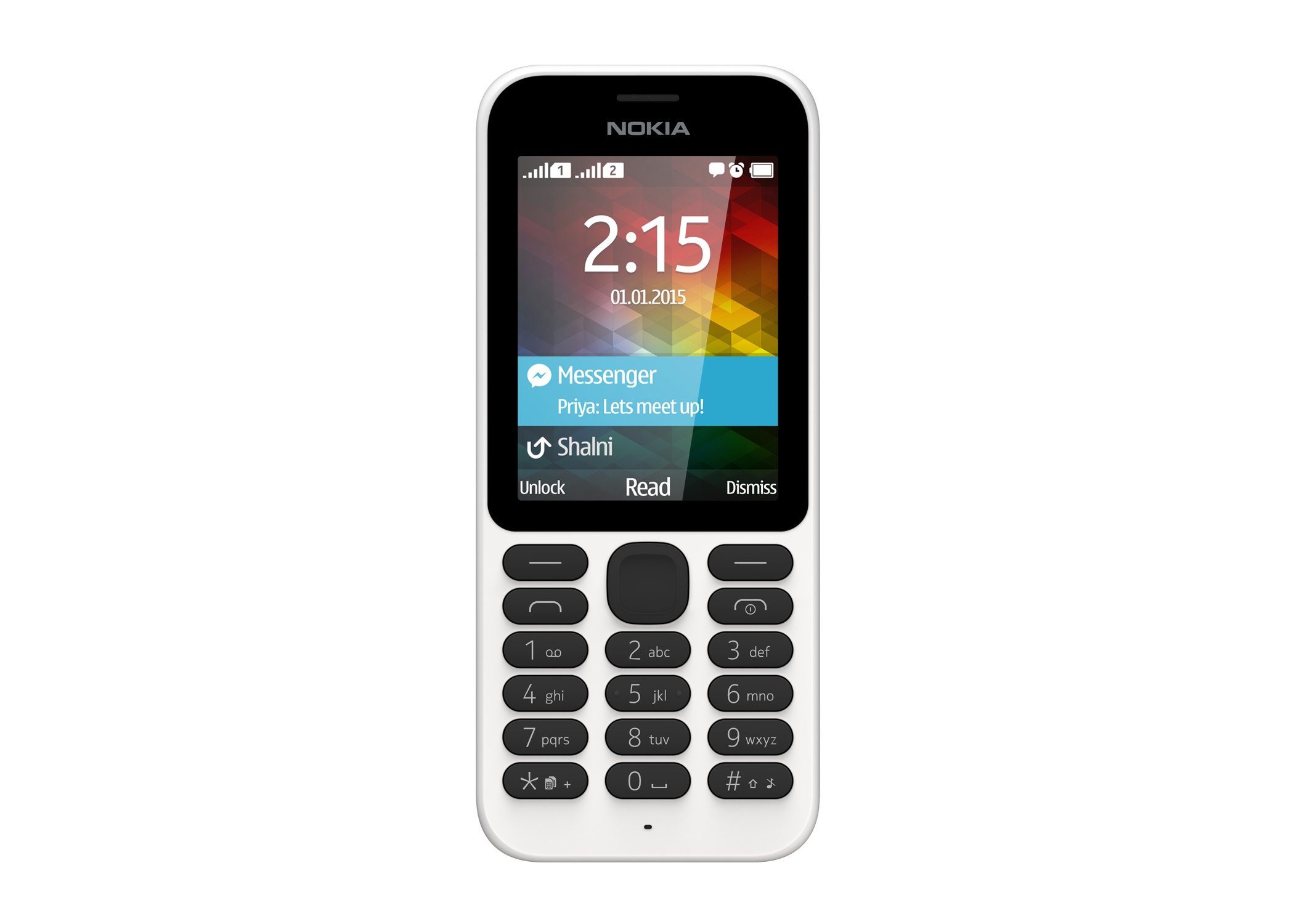 3 màu sắc của Nokia 215. Ảnh: Microsoft.