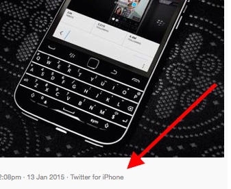 BlackBerry dung iPhone dang anh tren Twitter hinh anh